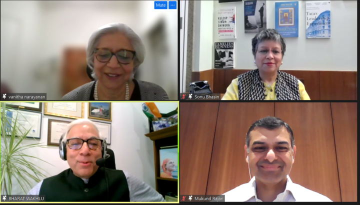 IndiasporaForum's tweet photo. We are live with Bharat Wakhlu @Dilleye, @Mukund_Rajan &amp; @sonubhasinFAB, &amp; our member Vanitha Narayanan to discuss the book "Tata’s Leadership Experiment: Theory of the Tata Administrative Service."

Join us to learn about the little-known TAS group from 3 of its former officers! https://t.co/l6xMHLh8Ko