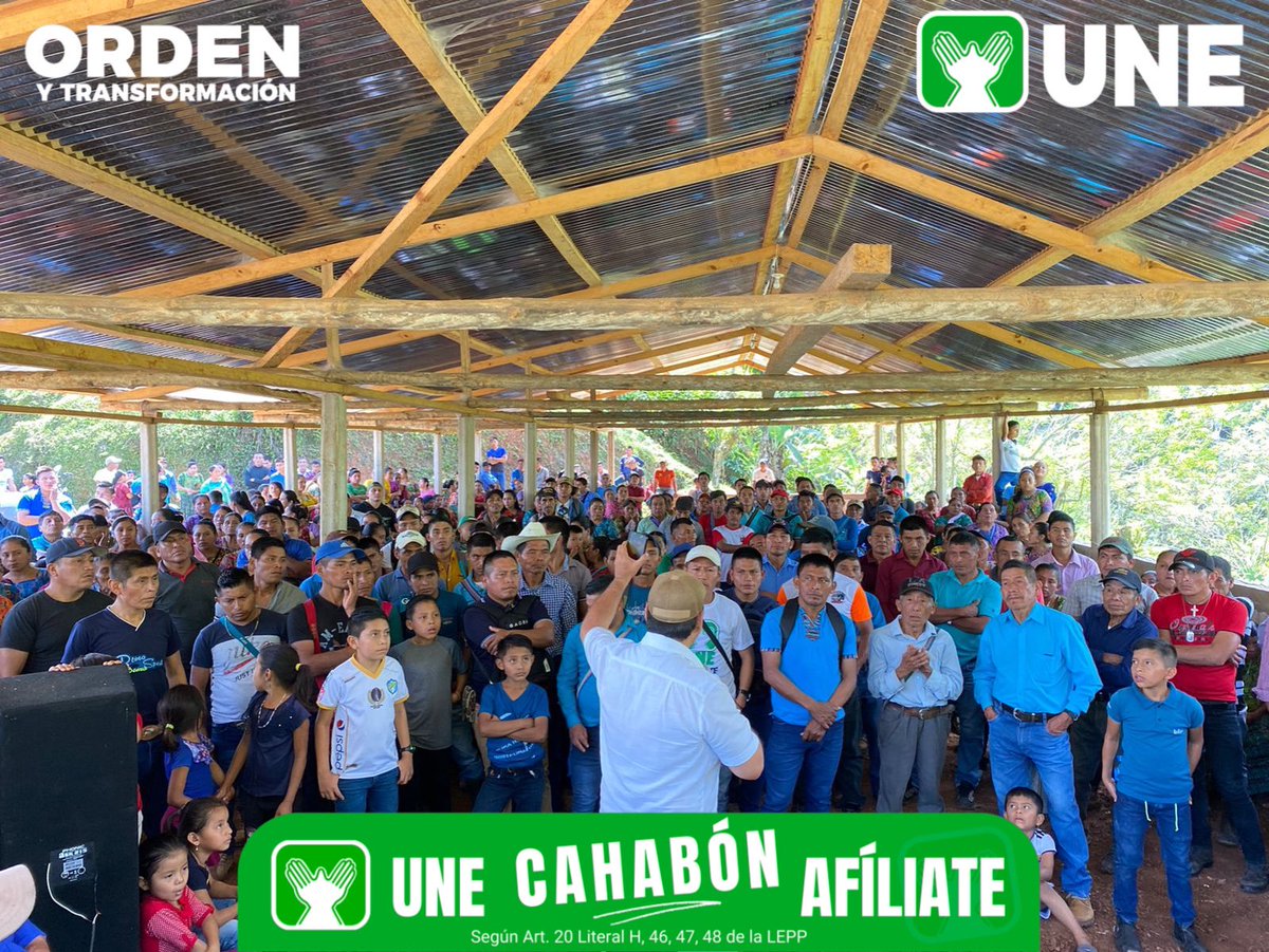 UNECahabon's tweet photo. UNE el partido de la Gente Trabajadora, de la Gente que Ama a Guatemala💚👐🏻

Somos el Partido más Fuerte y el más Grande de Cahabón!!! 🟢

Artículo 20 Literal h) Ley Electoral y de Partidos Políticos https://t.co/QUJyCPZdVF