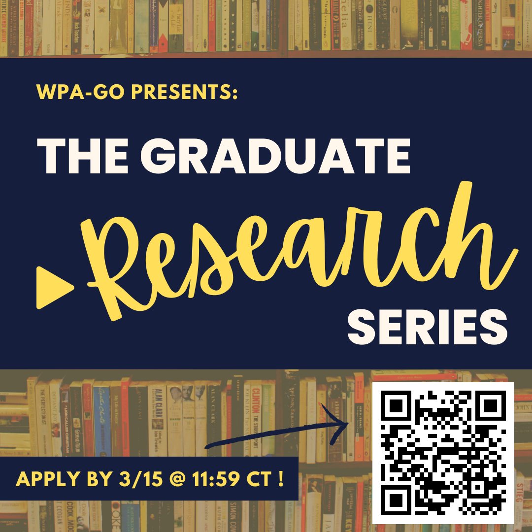 WPA_GO's tweet photo. Don't miss out on the opportunity to apply to the Graduate Research Series! #teamrhetoric #wpalife #wpago #writingstudies
Full CFP: https://t.co/1FnJldZTTE
Submission Form: https://t.co/S1yFPzkpSc https://t.co/FGsU3Yf9OC