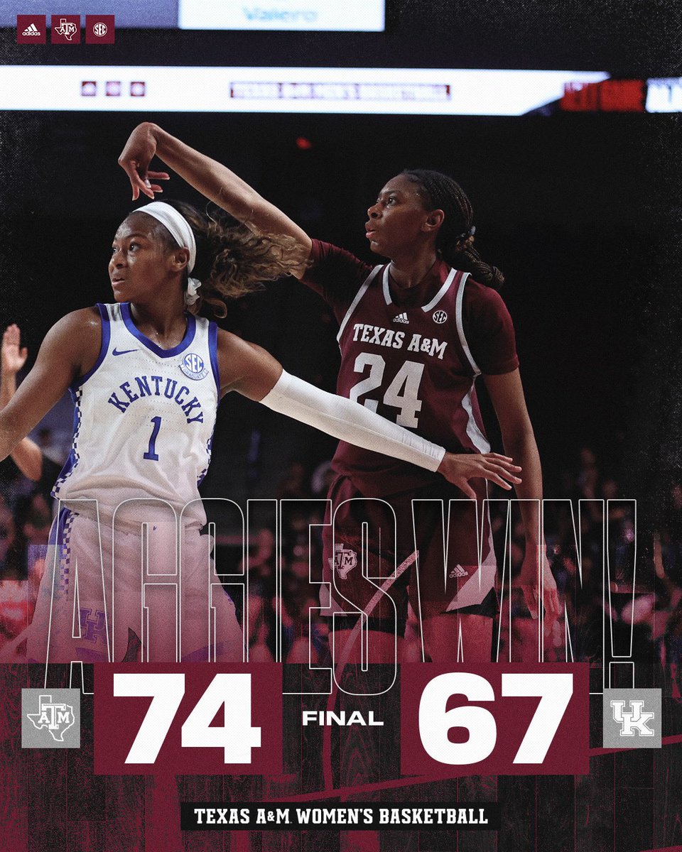 AggieWBB's tweet photo. AGGIES WIN ‼️
AGGIES WIN ‼️
AGGIES WIN ‼️

#GigEm | #Becoming https://t.co/YEnhUfVagZ