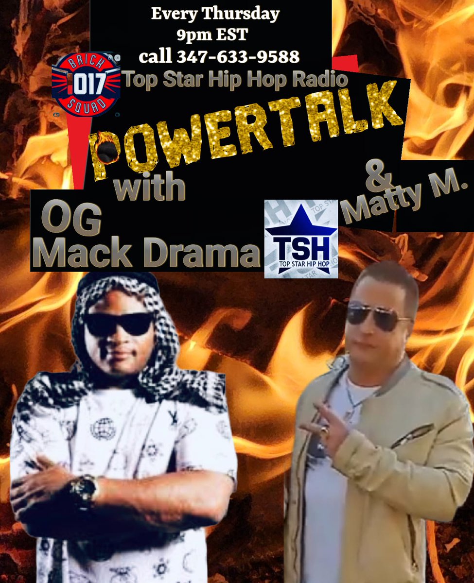 TONIGHT at 9 pm Est. Powertalk With OG Mack Drama &amp; Matty M. Tune in.

<a href="/PowertalkwithOg/">Mack Drama Powertalk</a> <a href="/mackdrama1017/">OG Mack Drama</a> <a href="/MattyManagement/">Matty M.</a> 
<a href="/sbug926/">Shellie Davis</a>