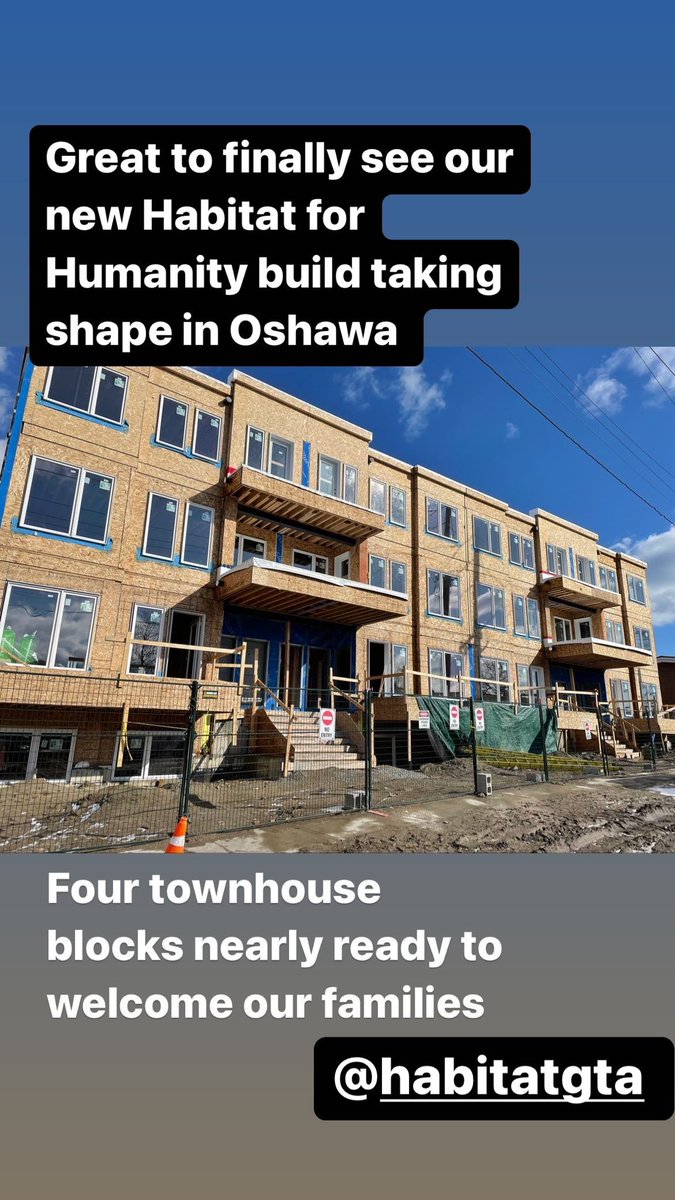 brooksbarnett's tweet photo. Thrilled to take a look at one of @HabitatGTA’s builds in Oshawa. Can’t wait for Habitat families to move in! Proud of all the work our volunteers and development team are doing to bring this project to life! https://t.co/NcNJ1qBdCq