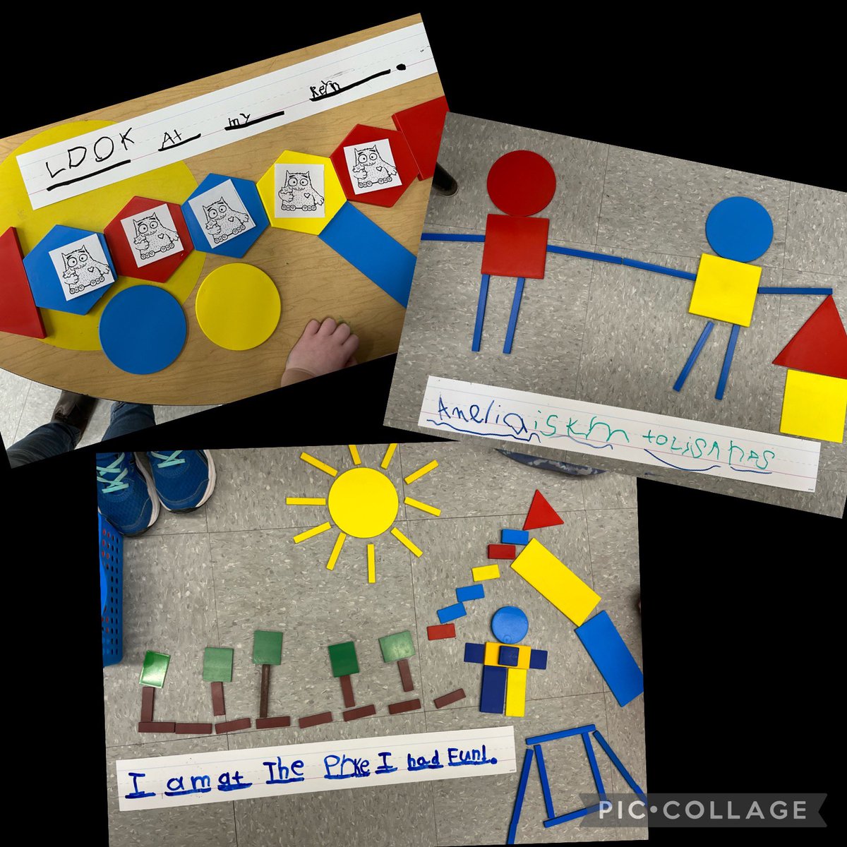 SimonsenTeach's tweet photo. Inspired by “City Shapes”, we had fun creating and writing about our own shape creations! https://t.co/c2Fu6hgrk4