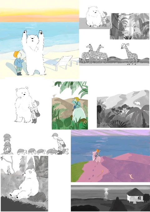 「キュリオと月の女王」の挿絵などなど。 