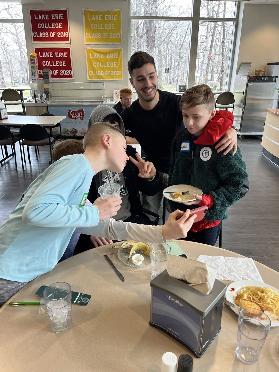 TrailblazerET's tweet photo. Thank you to the Lake Erie College mens soccer team for playing kickball with the kids and going above and beyond to take time to sit with them at lunch. You made their day! What a classy group of young men… https://t.co/A9qYLYFDsT
