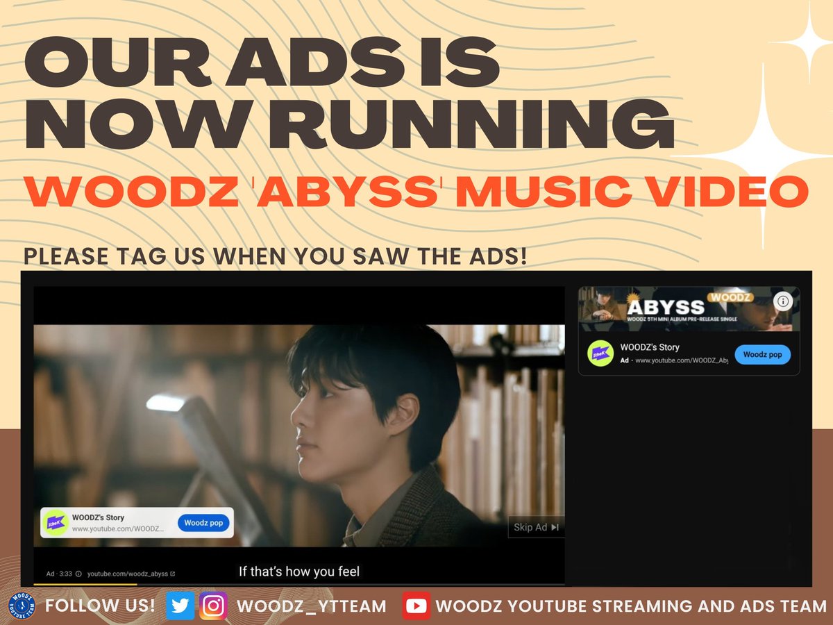 WOODZ YouTube Streaming & ADs Team on Twitter " ️YT ADS RUNNING Here