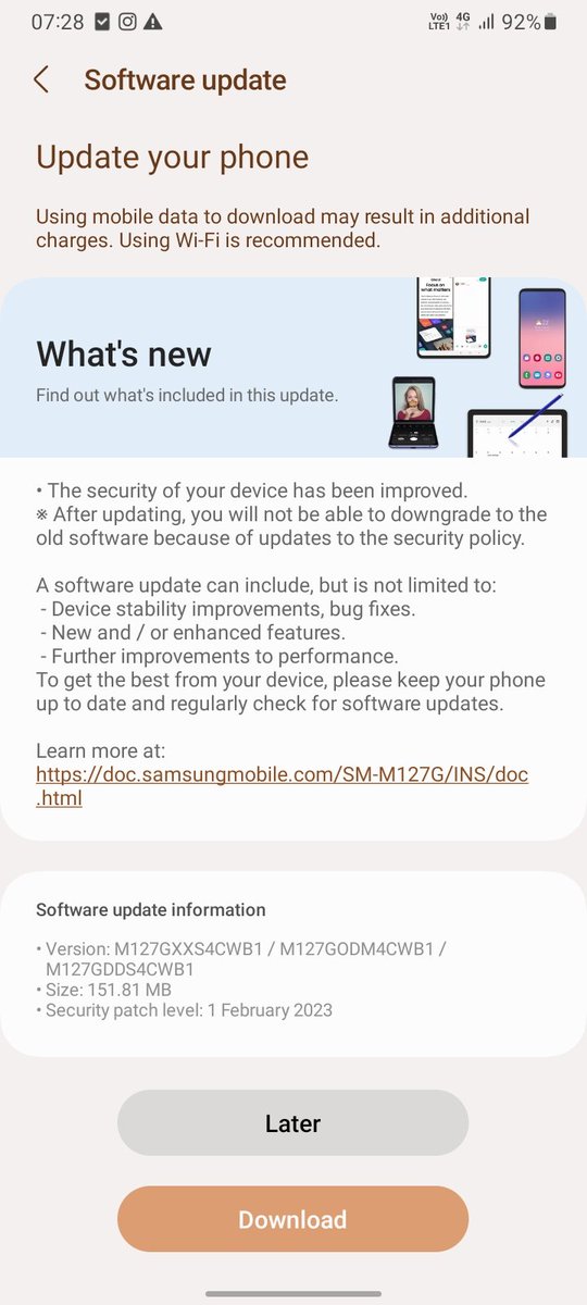 Samsung M12 Android 13  February Security Patch Update 
#Update #SamsungM12