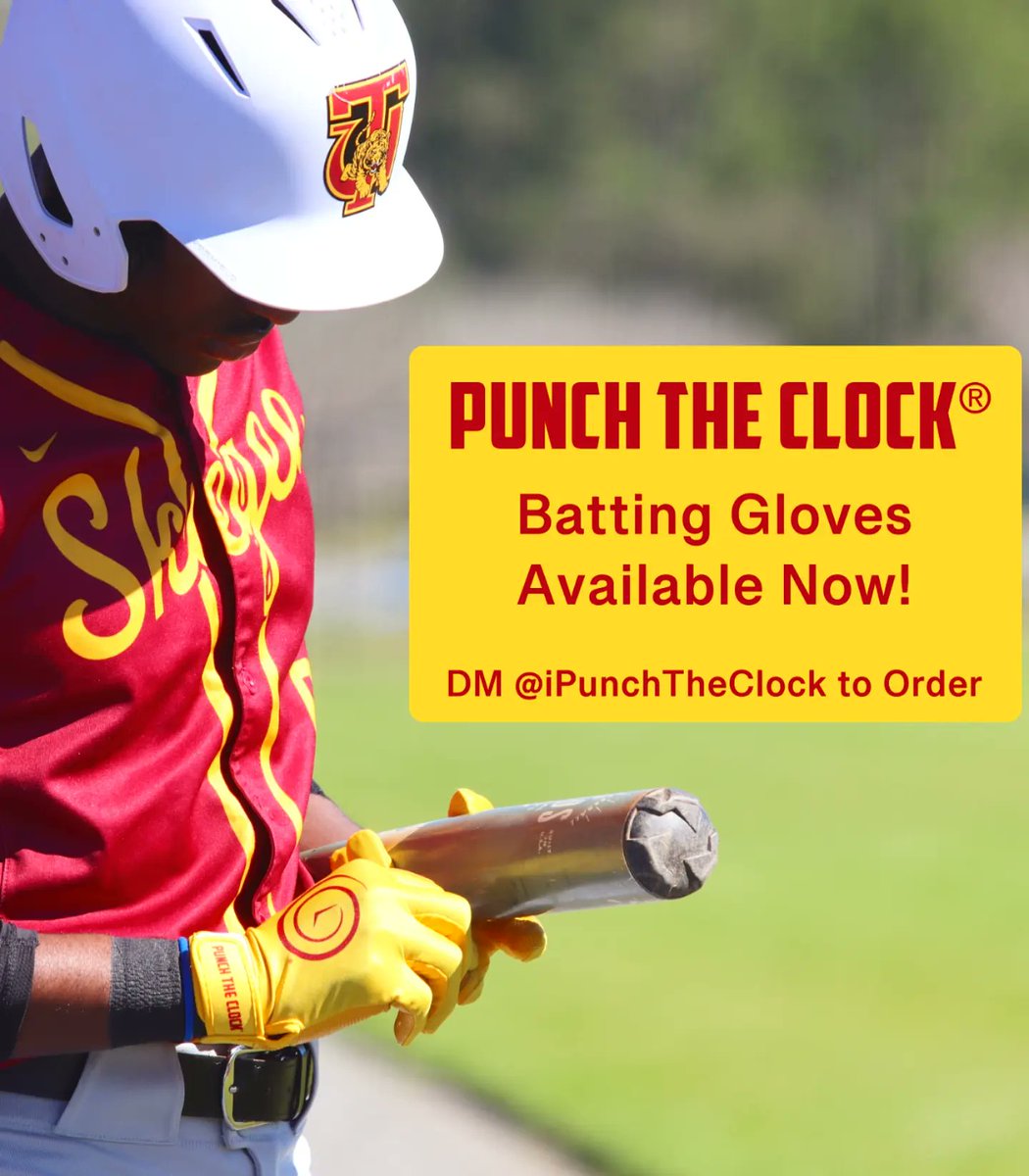 TorianBunkley's tweet photo. Look good. ▶️ better.⚾ #PunchTheClock😤👊🏾🕓 For when it's time to go to work. Batting Gloves in stock now. DM @iPunchTheClock to order. Pictured: @TorianBunkley &amp; @Evan5Jones_ https://t.co/D6gYD28Ulz