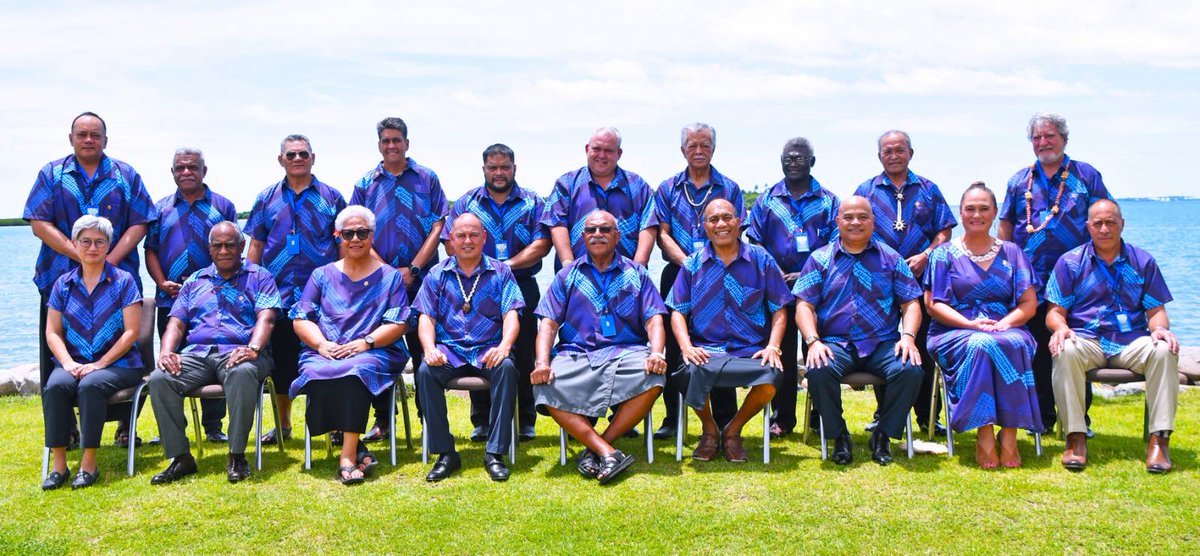 Pacific leaders attending the 2023 Pacific Islands Forum Special Retreat in Nadi take time out for a group photo.

#FijiGovernment #pacific2050