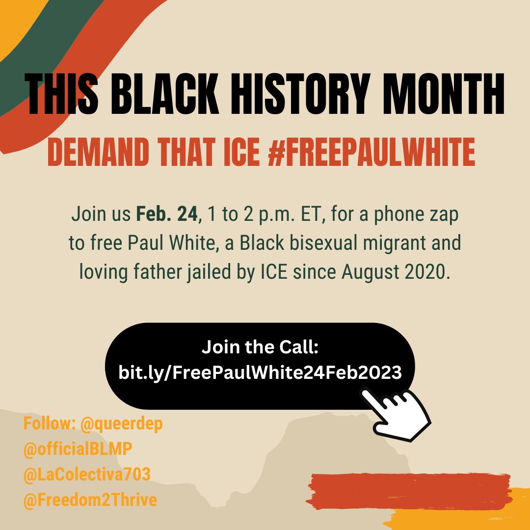 Support the fight to #FreePaulWhite!

Join the phone zap tomorrow at 1pm ET: bit.ly/FreePaulWhite2…
Use the campaign toolkit: bit.ly/FreePaulToolkit
Donate to support Paul's family: bit.ly/fundpw