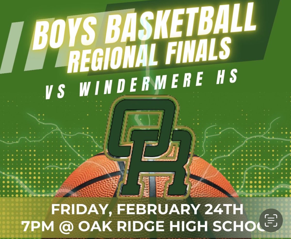 Let’s Pack the gym out tomorrow for our Regional Finals game vs Windermere. Game time is at 7pm . Get there early!!!!