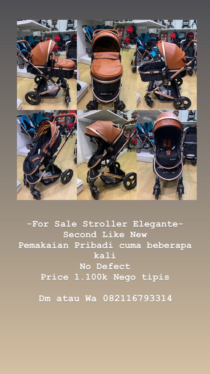 For sale!
Stroller Elegante 

Di nego shayyy....

#babystroller