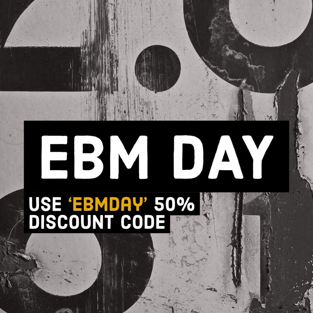 markko_clekktor's tweet photo. Let´s celebrate the "EBM" day with an special offer 
50% OFF in the full catalogue,,,physical and digital,,,WHAT???? yes go now and use the code EBMDAY,,,,valid until 24.2  ;)
click on the links below:
DIGITAL:
https://t.co/B5bM3xsql3
PHYSICAL:
https://t.co/KbVMxmeoI2 https://t.co/coKjEfq8mV