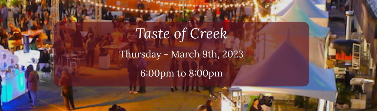 The first annual Taste of Creek is Coming... Food, family, friends, and more - join us on Thursday, March 9th from 6pm to 8pm! Check out the webpage for restaurants, vendors, and tickets! clearcreekbands.com/taste-of-creek…