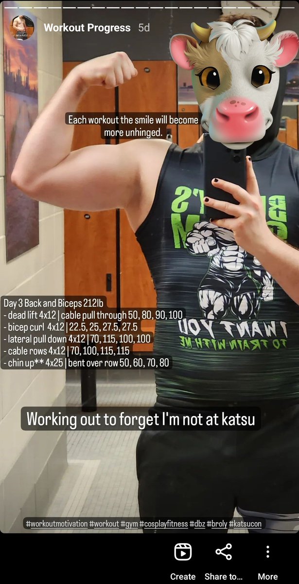 CowDemon's tweet photo. I've been slacking on my Twitter workout updates, so here's the past couple of workouts.
#immersionbreak #envtuber #mootuber #cowtuber #workoutmotivation #animeworkout https://t.co/ef6kOtPR4x