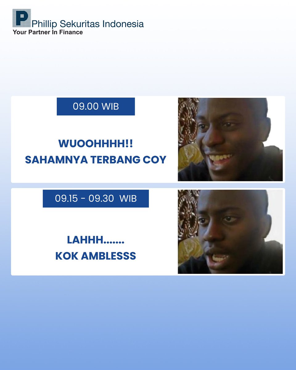 TalkToPhillip's tweet photo. Insomnia mikirin ayang β
Insomnia mikirin market β
Meme nomor berapa nih yang relate sama kamu?
Komen yuk! π€£
#TalktoPhillip #DuitYangKerja #Saham #POEMS #SaatnyaInvestasi #Investasi #InvestasiSaham #memesaham https://t.co/LEtVfKV8Dc