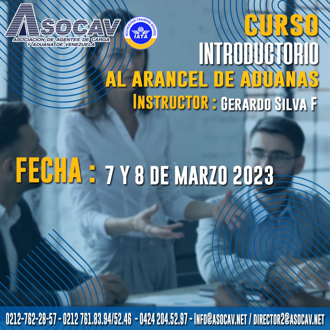 ASOCAV1's tweet photo. CURSO | INTRODUCTORIO AL ARANCEL DE ADUANAS
Instructor: Lic. Gerardo Silva F. - @gerardo.silvaf
Fecha: 07 y 08 de Marzo 2023
#Curso #ArancelDeAduanas #Asocav https://t.co/QtWeyVfgYX