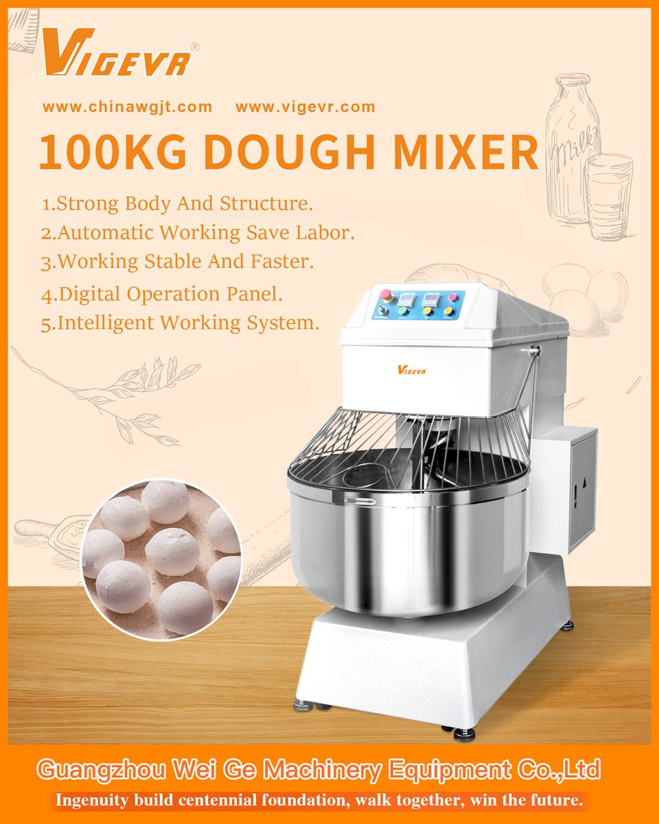 Vigevrequipment's tweet image. 😁😁
Check out our 100kg dough mixer! Sturdy, automated, equipped with a digital panel and intelligent system for stable and speedy operation, saving you time and energy. #DoughMixer  #Digitalization #Intelligent #Efficient 
View more:😁😁
vigevr.cn/.../2022/11/07…