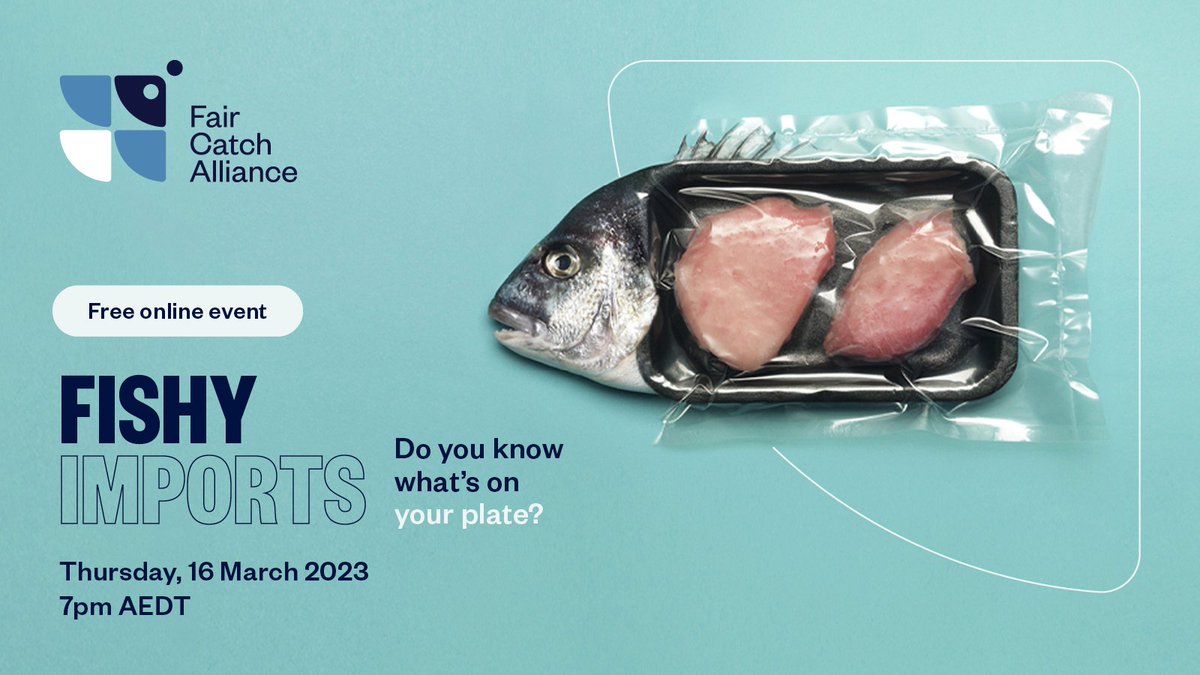 On 16 March, I'll be joining the Fair Catch Alliance discussion around seafood imports in Australia. Facilitated by <a href="/minderoo/">Minderoo Foundation</a>, it should be an interesting, interactive event &amp; your participation is most welcome!
More info: eventbrite.com.au/e/fishy-import…
