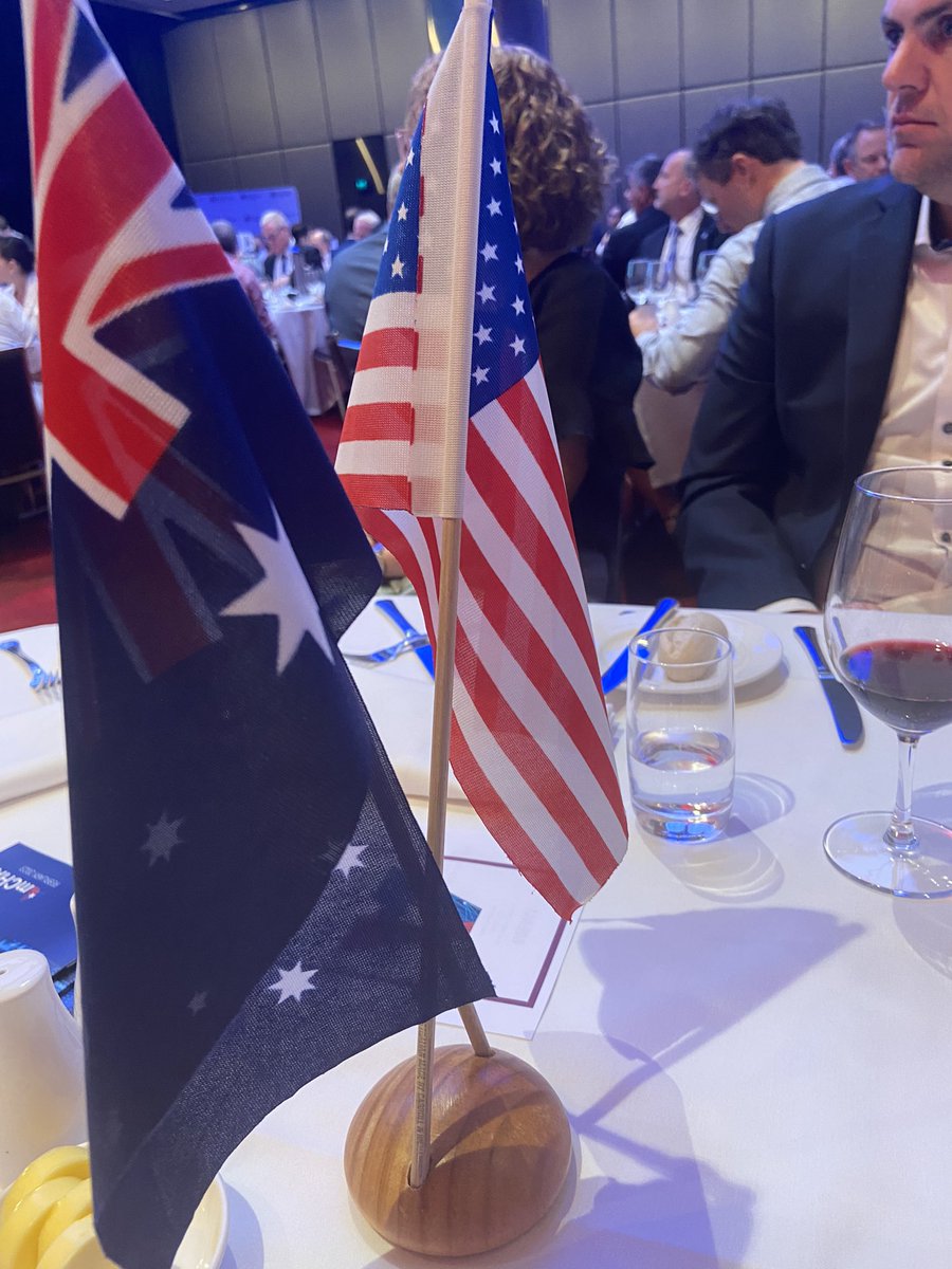 My first <a href="/AmChamAU/">AmCham Australia</a> lunch in #Brisbane today with <a href="/InQldMedia/">InQueensland</a> where the topic of discussion is on #defence talk about great timing!