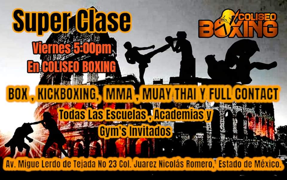 ObserverNR's tweet photo. #Deportes 🥊 | #ColiseoBoxing anuncia #SuperClase el día de mañana viernes 24 de febrero a las 5:00pm.
🔴 Se impartirán clases de #Bix, #Kickboxing, #MMA, #MuayThai y #FullContact. La cita será en la Av. Miguel Lerdo de Tejada, No. 23 Col. Juárez, #NicolásRomero, #Edomex. https://t.co/eqfS41CHQp