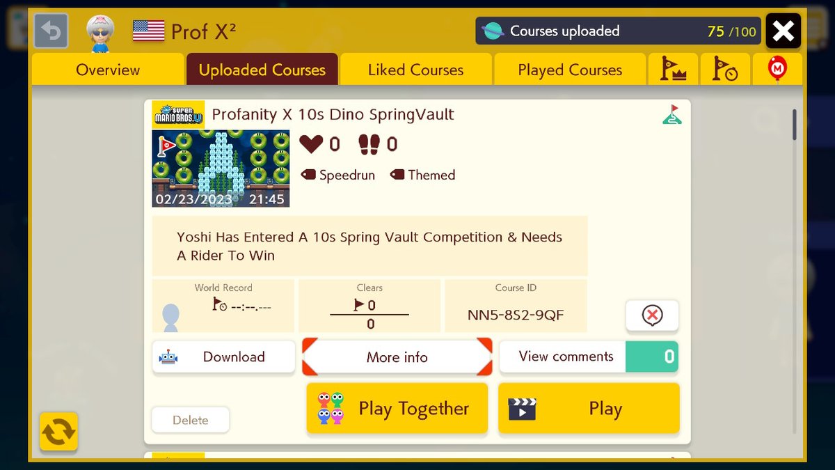 ProfXGaming1's tweet photo. #SuperMarioMaker2 #NintendoSwitch #ProfanityX #Yoshi #TA #SpeedRun https://t.co/noX1ic1Vg9
