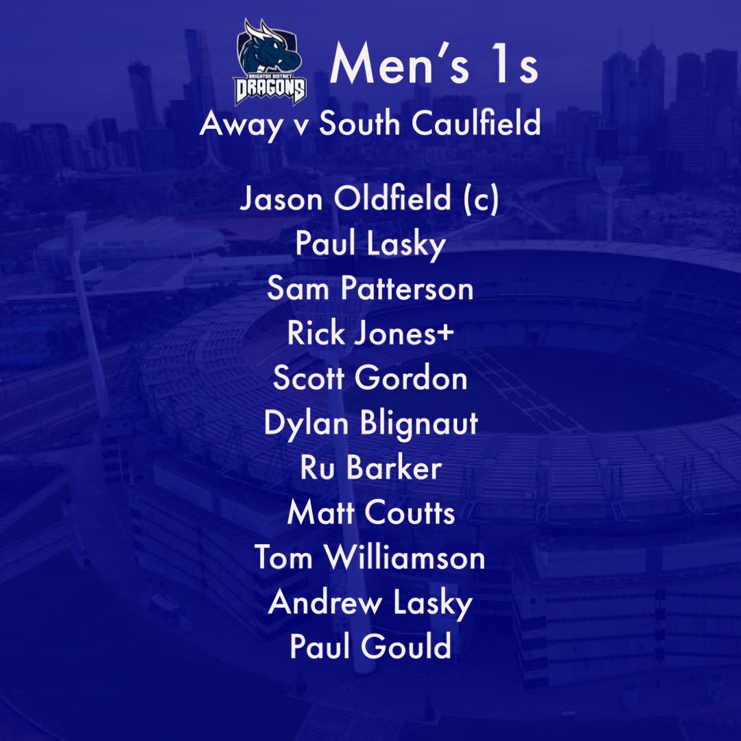 bd_cc's tweet photo. Teams for this weekend!

With a late change for Mr. 300 playing in the 1s!

Come down to Princes Park to support the big man on his special day!

Go Dragons! https://t.co/PNCWtmivfZ