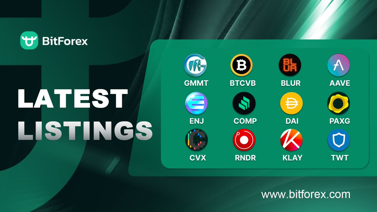 bitforexcom's tweet image. 📅Check out #BitForex latest listings this week

Which of these projects are already in your wallet?

@GiantMammoth @bitcoinvb @blur_io @AaveAave @enjin @compoundfinance #DAI @PaxosGlobal @ConvexFinance @RenderToken @klaytn_official @TrustWallet