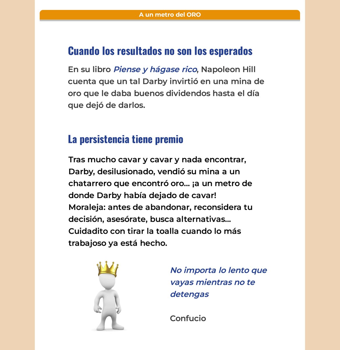 EmpoweredSuper1's tweet photo. A UN METRO DEL ORO
👑 ¿Te ha pasado que abandonaste proyectos porque no dieron los resultados esperados? ¿Y si el oro que buscas está a tan solo un metro de distancia? ❤️

#empoweredsupernova #aumetrodeloro #actitudmentalpositiva #saludmental #inspiracion #empoderamiento https://t.co/OxxnFXHIPY