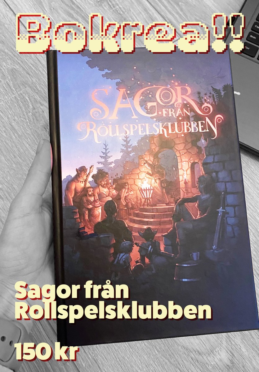 Bokrea på indiestry.se/sv/bocker/774-… Sagor från Rollspelsklubben, Just nu: 150 kronor (rabatten dras i kassan)!! Noveller av spelarna från Rollspelsklubben.