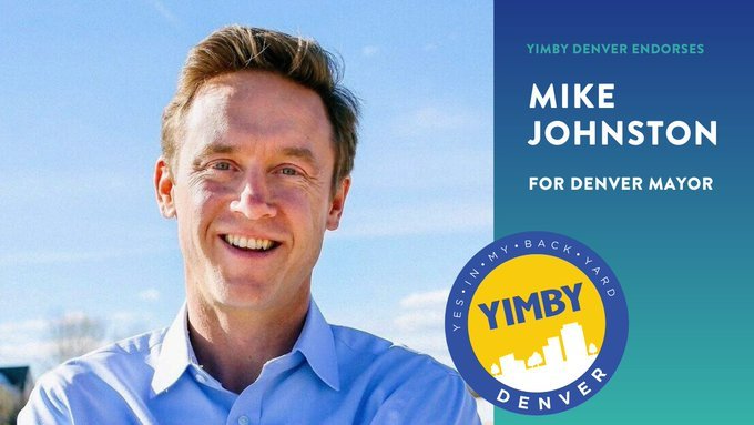 Denver_Yimby's tweet photo. Denver's developers can't wait to support @MikeJohnstonCO. What is yimby endorsed? It is #DeveloperApproved! Let the rubber stamping continue for Hancock's cronies and Johnston's friends! Brought to you by Denver's Committee for Over-Policing and Criminalization of Poverty. https://t.co/R9mWbM4nXZ