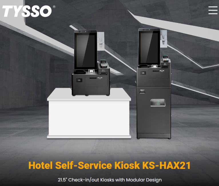 PTysso's tweet photo. Welcome to visit our booth Hall 5/E06-2 at #Euroshop2023 and check out #tysso Hotel Kiosk KS-HAX21 Series. Our talented team will be present at the show to answer all your questions. Hope to see you there! https://t.co/8WXjCGWWtQ