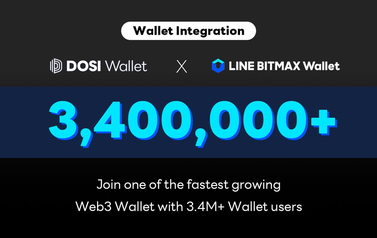 DOSI_official's tweet photo. 🗞️LINE BITMAX Wallet to Integrate With DOSI Wallet on March 2

DOSI Wallet has been grown with 2.8M+ users and will meet JP users of LINE BITMAX Wallet soon! Stay tuned for updates of DOSI Citizen &amp; Adventure for all 3.4M+ users!

Read More 👉 https://t.co/WWGGUZ22pz https://t.co/WF54UvT22G