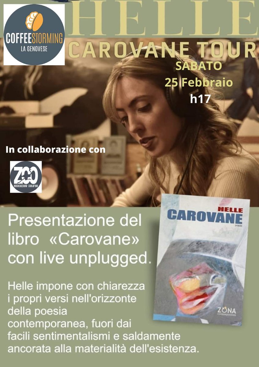 Domani al #CoffeeStorming h17
#Albenga #LiveMusic #Slt23