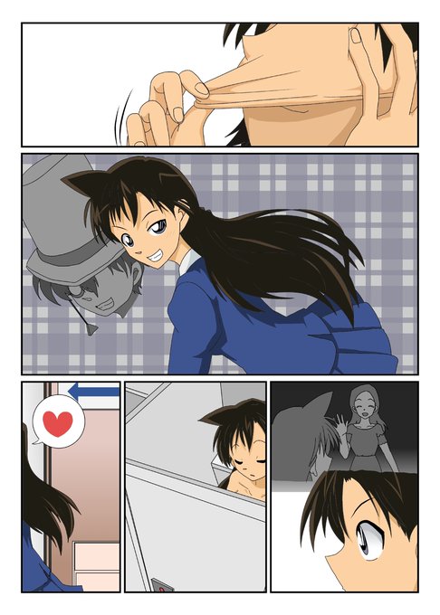 [R-18] 怪盗キッドが榎本梓から毛利蘭に変装する #名探偵コナン #榎本梓 #毛利蘭 #怪盗キッド #変装 #女装 #成りすまし #他者変身  