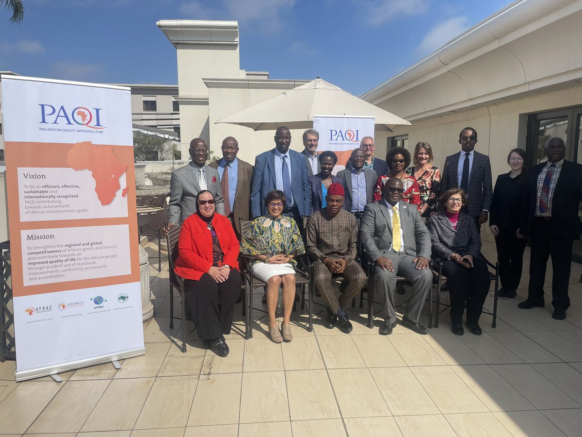 ARSO_1977's tweet photo. Strengthening the Pan African Quality Infrastructure as the 22nd PAQI Joint Committee Meets in Johannesburg, South Africa with participation of @ARSO_1977 @AfseContact @AFRIMETS_SCHOOL @AFRAC_Official officially opened by Chiza Charles Chiumya, Director - ETTIM, AUC https://t.co/wGcKTEEJJp