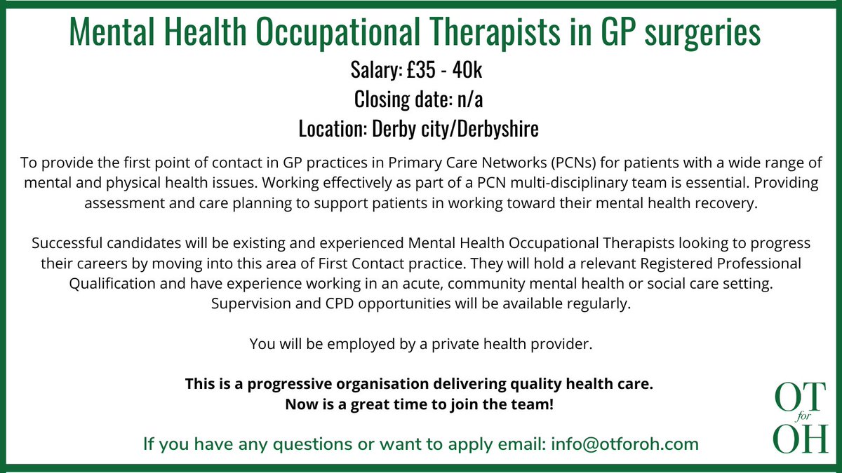 Occupational Therapy for Occupational Health tweet media