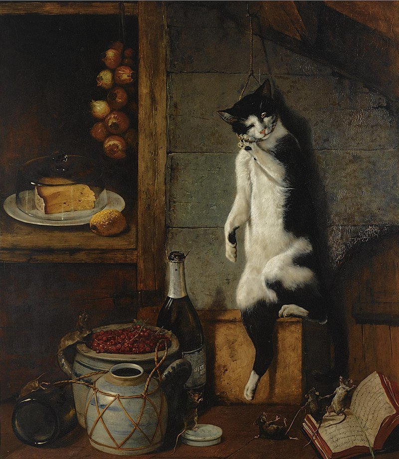 The Unfortunate Cat by Charles Verlat (1869)