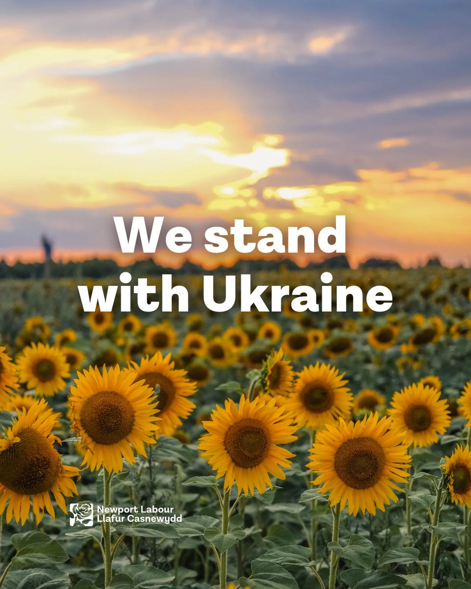 Newport Labour stands with Ukraine and with all of those who have sought sanctuary in our city to escape the war. 

You are safe here. You are welcome here. 

Slava Ukraini!