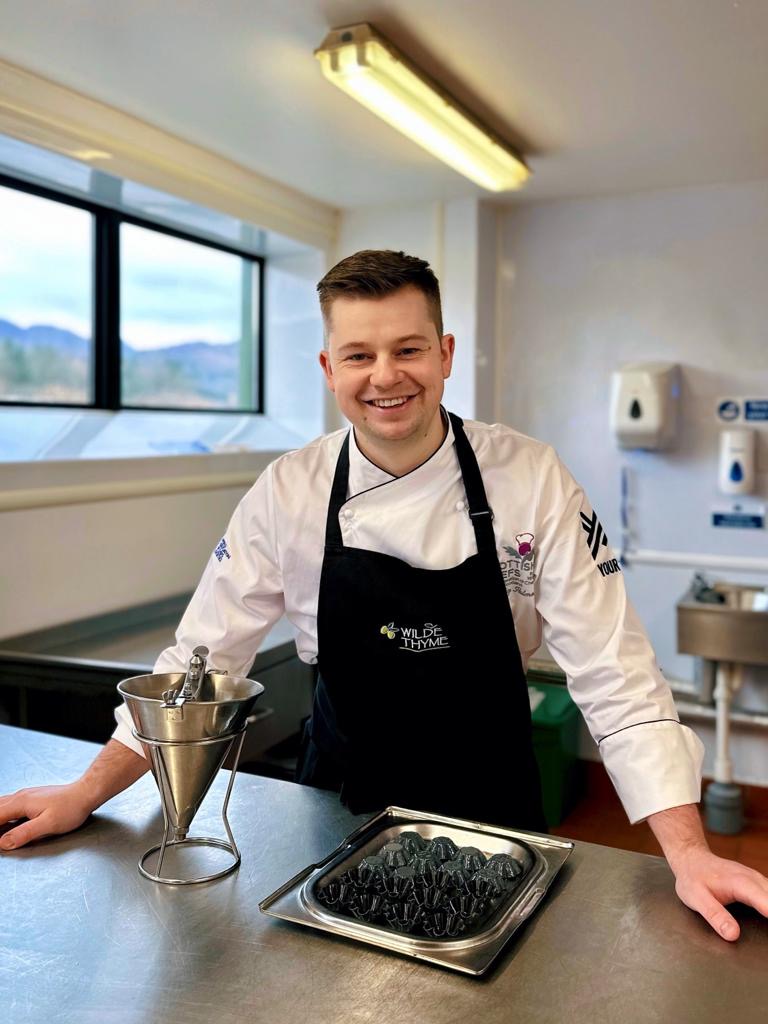 EntierLtd's tweet photo. Well done to Craig Palmer of @WildeThyme_ who has made it through to the final of Scottish Chef of the Year! He has been practising hard and we wish him all the best for the final on the 9th of March. #Scothot23 https://t.co/YBhnKk0w0C