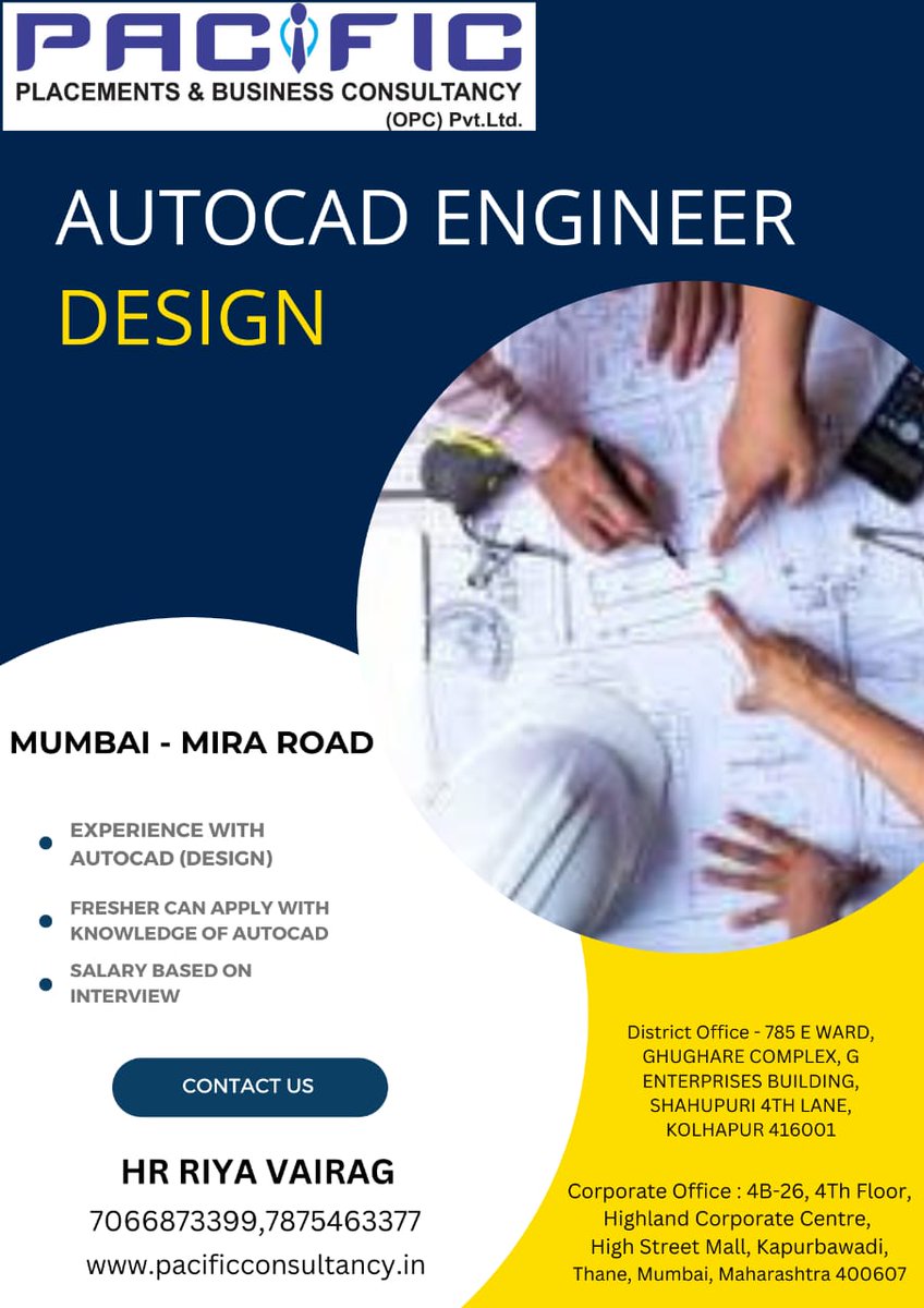 HrPpbc's tweet photo. we are hiring AutoCAD Civil Design engineering
Best Salary Package, Immediate joining
#jobs #gadhinglaj #kolhapur #pune #mumbai #mira #civilengineers #AutoCADdesign #Goodknowledge
@Dipti_Pacific @HrPpbc @hr_ppbc @ppbc_hr https://t.co/J4lGh10bOd