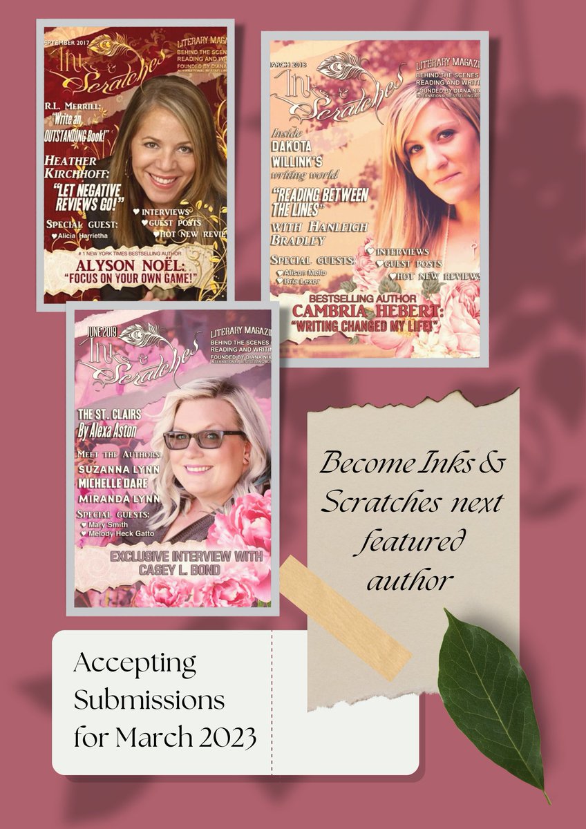 InksMagazine's tweet photo. Join our March Issue! #literarymagazine #writers #romanceauthors #bookpromo https://t.co/S1G5H8H0R0 https://t.co/JKvfGym1rX