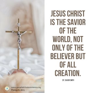 gospelchristmin's tweet photo. "Jesus Christ is the Savior of the world, not only of the believer but of all creation." 
Dr. Shawn Smith 
#Panegyris2023    
#Furtherance    
#Passover2023 https://t.co/V3W7XmKkgJ