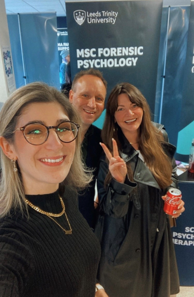 Dr Samantha M Walkden (@samwpsychology) on Twitter photo It was lovely to talk to prospective students last night at <a href="/LeedsTrinity/">Leeds Trinity University</a> PG Open Evening, representing MSc Forensic Psychology, with a couple of wonderful colleagues!
#ForensicPsychology #LTU
{Picture of three people stood in front of a banner saying MSc Forensic Psychology} It was lovely to talk to prospective students last night at <a href="/LeedsTrinity/">Leeds Trinity University</a> PG Open Evening, representing MSc Forensic Psychology, with a couple of wonderful colleagues!
#ForensicPsychology #LTU
{Picture of three people stood in front of a banner saying MSc Forensic Psychology}