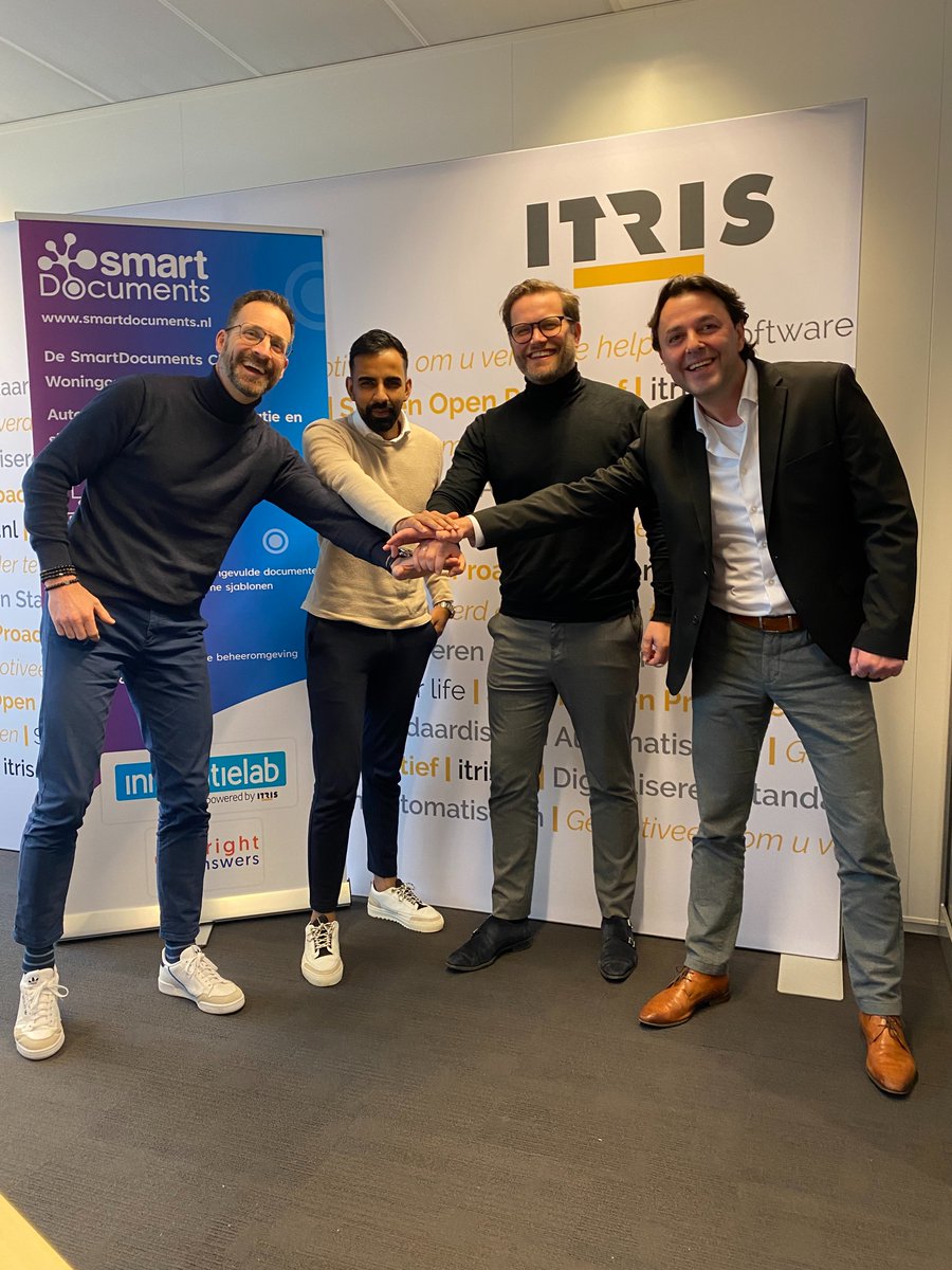 𝐒𝐦𝐚𝐫𝐭𝐃𝐨𝐜𝐮𝐦𝐞𝐧𝐭𝐬 𝐬𝐥𝐮𝐢𝐭 𝐚𝐚𝐧 𝐨𝐩 𝐈𝐧𝐧𝐨𝐯𝐚𝐭𝐢𝐞𝐥𝐚𝐛
Itris maakt in het Innovatielab processen voor woningcorporaties die faster than realtime zijn met een ongekend gebruikersgemak en SmartDocuments sluit aan. #innovation