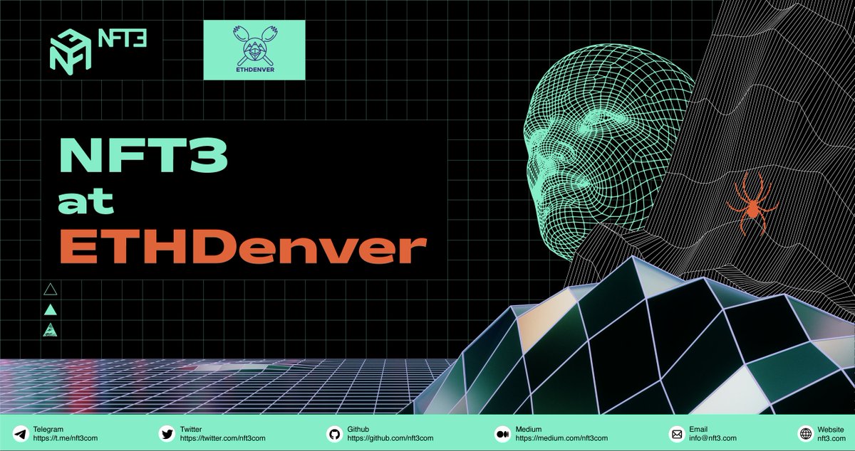 🔶NFT3 is at #ETHDenver2023🔶

Come say hi and get $ISME swag

Also win FREE tickets to <a href="/EthDanceParty/">EthDance</a>

Like, RT this tweet and 100 people get free tickets to EthDance on Mar 3 and 4! 👀👇

medium.com/nft3/nft3-is-a…