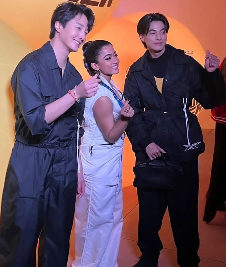BtownKi's tweet photo. @rashmika_mandanna, who is attending the #MilanFashionWeek, met #SouthKorean actor #JungIl-woo and #Thai star #KanawutTraipipattanapong
.
.
.
#bollywoodnews #BollywoodCelebrity #rashmikamandanna #rashmikamandannafans #rashmikamandannafansclub #rashmikamandannafc https://t.co/CZfnOQMXuG