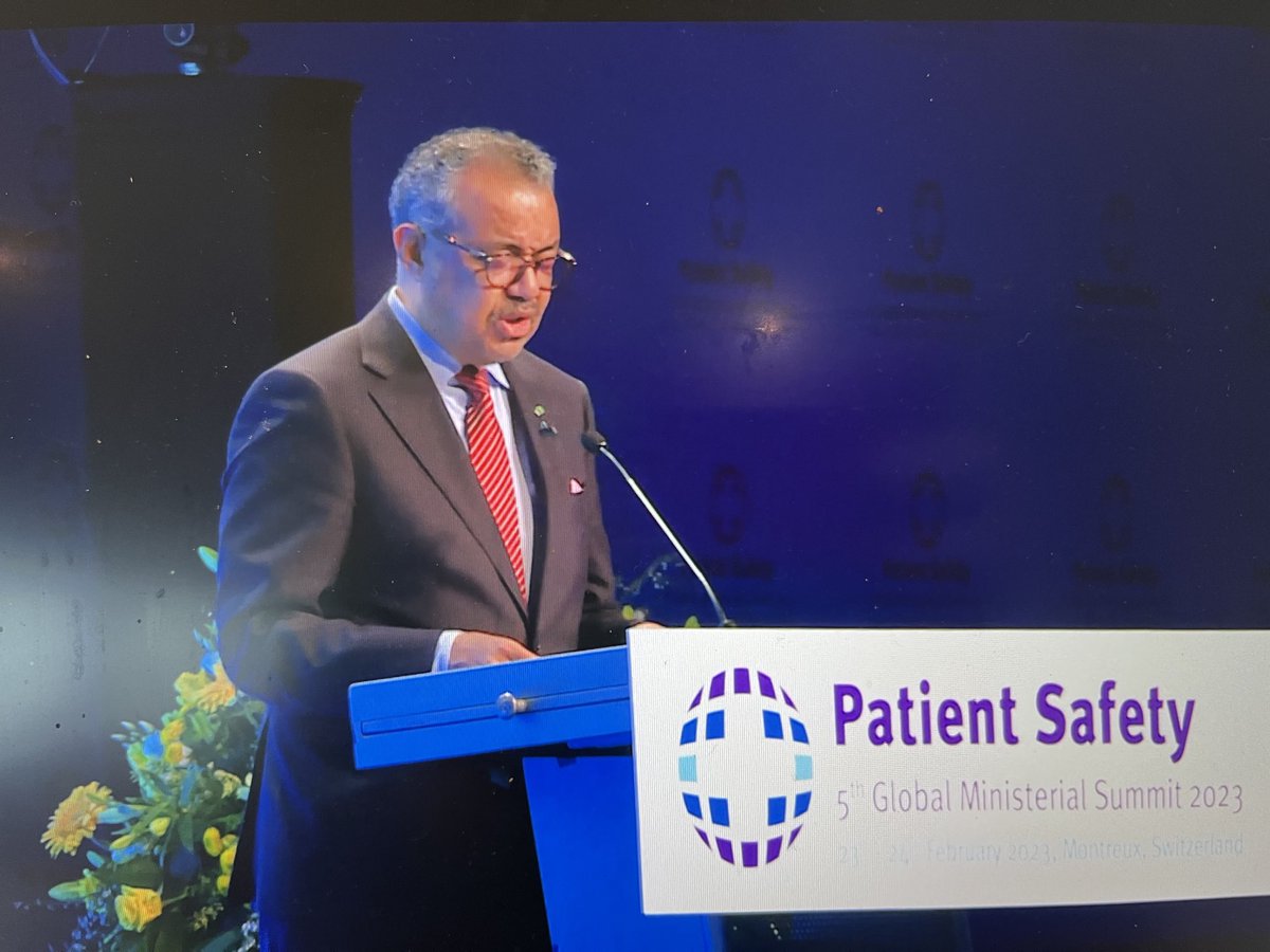 Right now ⁦<a href="/DrTedros/">Tedros Adhanom Ghebreyesus</a>⁩ calls to action for patientsafety. ‘#Patientsafety is a journey, not a destination and is vital in building #resilient healthcare systems’. We can all learn from eachother. If it is not safe it is not care’.#sundpol ⁦<a href="/WHO/">World Health Organization (WHO)</a>⁩ #pss2023