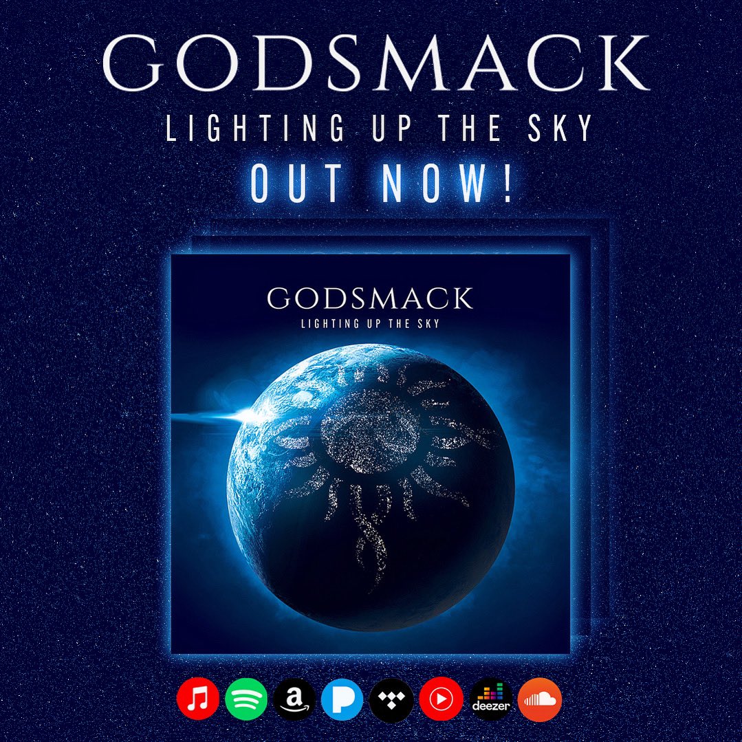 godsmack's tweet photo. OUR NEW ALBUM ”Lighting Up the Sky” IS OUT NOW EVERYWHERE! 🌎 Purchase, Download + Stream: https://t.co/SEwl3cfe4h 

#Godsmack #LightingUpTheSky #NewAlbum #NewMusic #AlbumRelease https://t.co/Dkjk6fN0B1