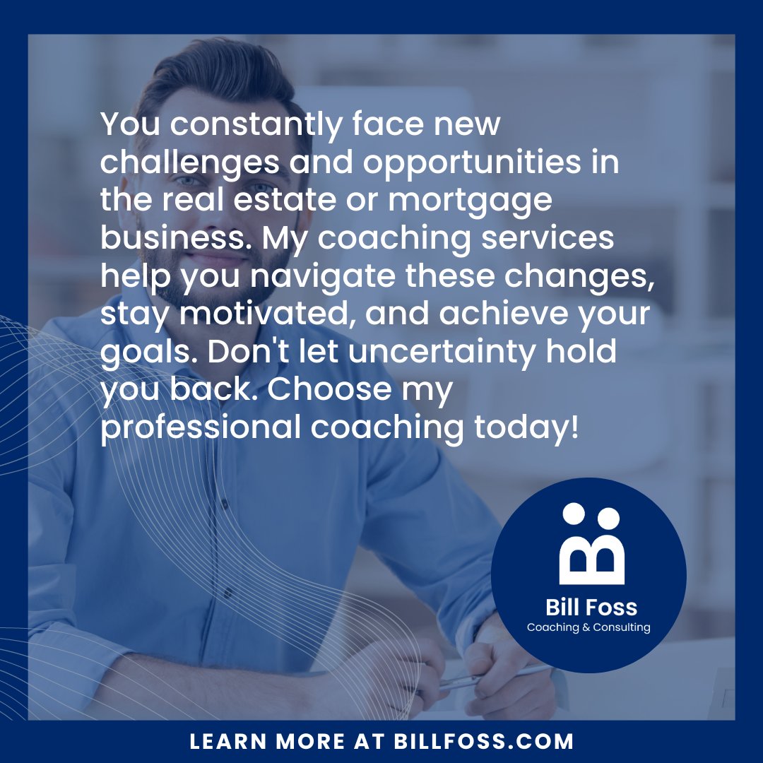 Learn more at: billfoss.com/baa

#BillFoss #CoachBillFoss #RealtorCoach #MortgageBrokerCoach #CoachForMortgageBroker #CoachForRealtor #CoachingBusiness #OnlineBusinessCoach #SmallBusinessCoach #BusinessStrategyCoach #BusinessMindsetCoach #BusinessGrowthCoach